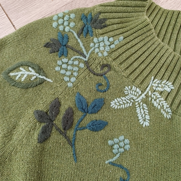 Architect Embroidered Cotton Wool Blend Button Down Cardigan Sweater - Picture 4 of 14